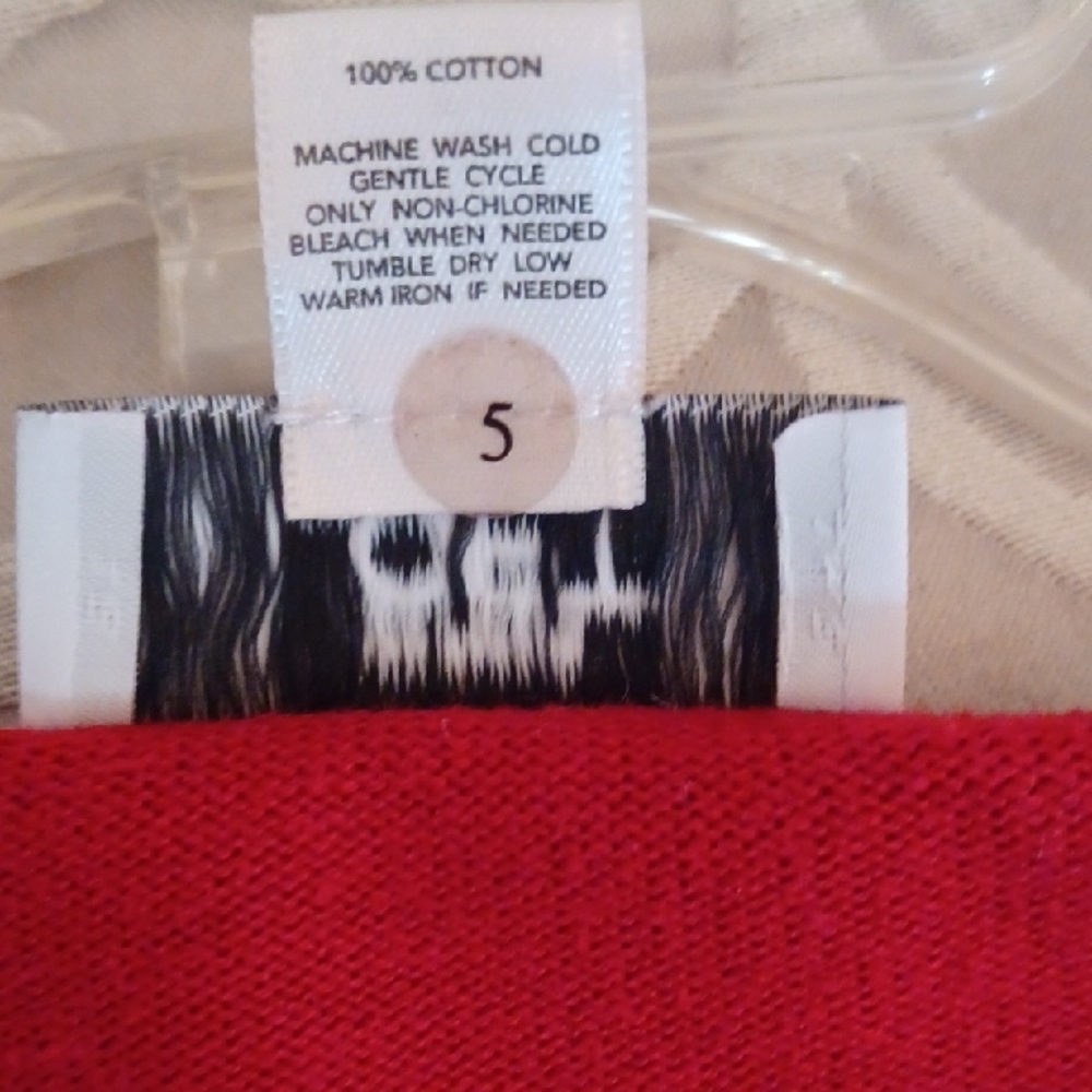 LOFT Red Button-Front Cardigan - Picture 5 of 6